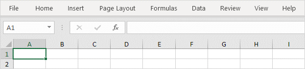 نوار ریبون بسته شده در نرم افزار اکسل