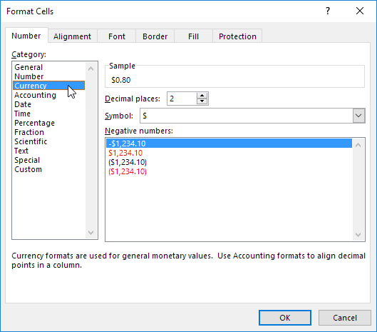فرمت بندی ارزی برای سلول ها در نرم افزار اکسل