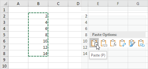 پیسن کردن رنج در نرم افزار اکسل