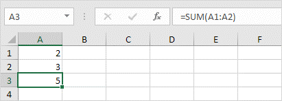 فرمول جمع در اکسل