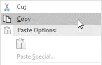گزینه Copy برای کپی کردن یک فرمول در اکسل