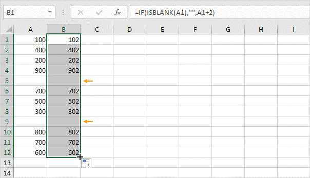 استفاده از فرمول های isblank در نرم افزار اکسل