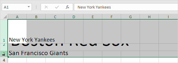 تنظیم خودکار اندازه سلول ها در اکسل